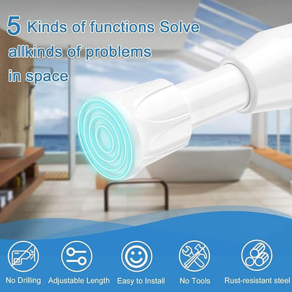 AIZESI Spring Tension Curtain Rods Short Tension Rod - Image 3