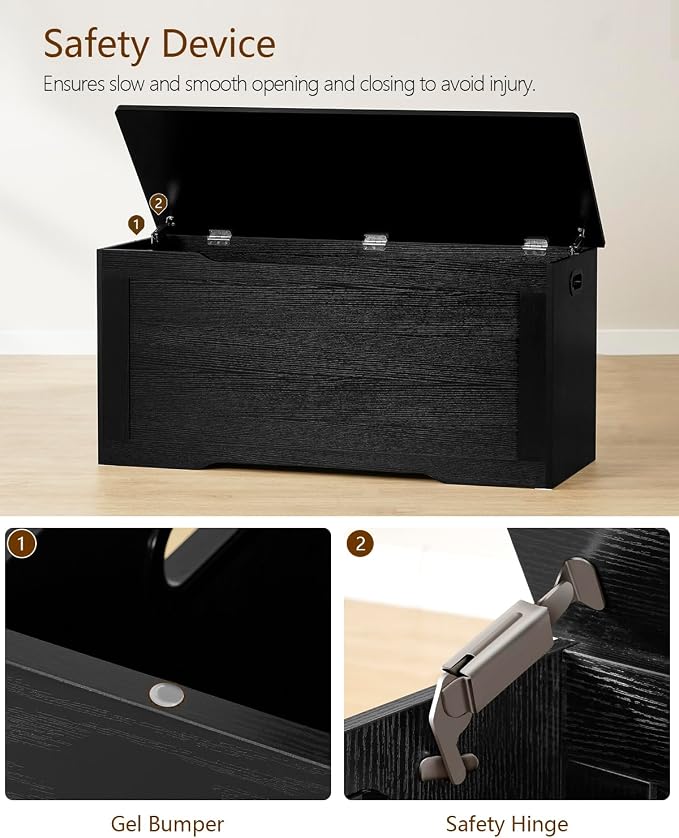 usikey 39.4” Storage Chest, Toy Chest, Toy Box - Image 7