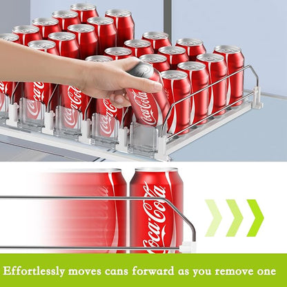 Drink Organizer for Fridge, Self Pushing Fridge Drink Organizer, Automatic - Image 2