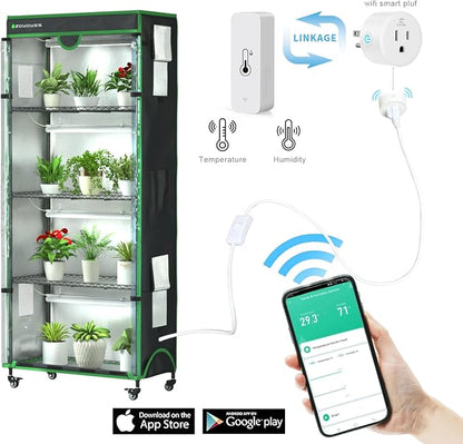 Indoor Greenhouse with Grow Light, Mini Greenhouse with Cover | 5-Tier Plant - Image 7