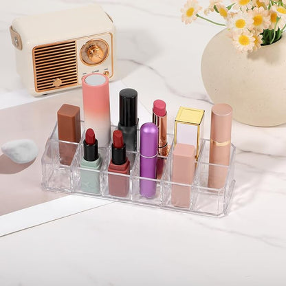 4 PCS Acrylic Lipstick Organizer, Lipstick Holder, 12-Slot Lip Gloss Holder - Image 4