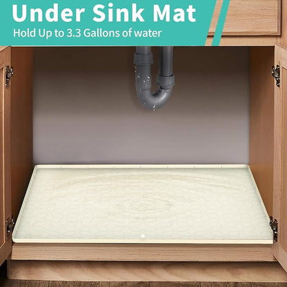Under Sink Mat, Silicone Waterproof Under Sink Liner, Sink Cabinet Organizer - Image 4