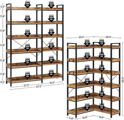 Rolanstar Bookshelf 6 Tier - Image 3