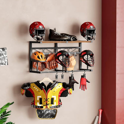 HOOBRO Motorcycle Helmet Rack Wall Mount, Helmet Holder - Image 3