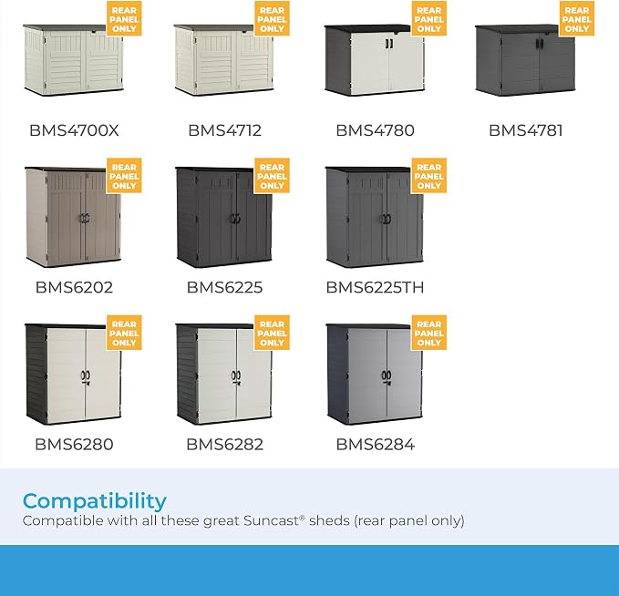Suncast Horizontal or XL Vertical Shed Shelf Kit, Space Saving Shelving - Image 2