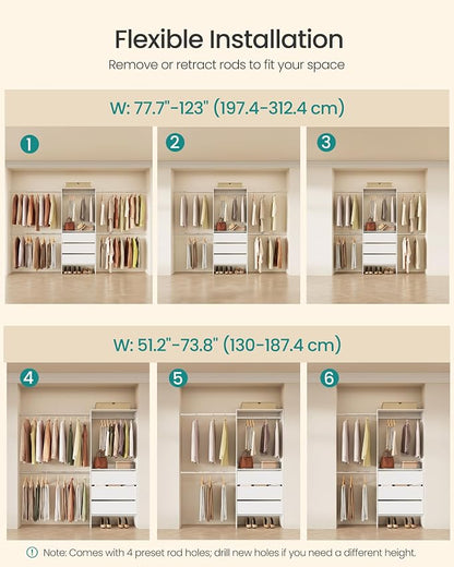 SONGMICS closet system, customizable walk-in closet organizer system - Image 5