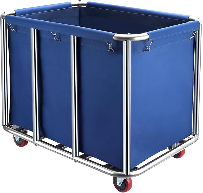 Commercial Laundry Cart with Wheels, 400L Large Commercial Laundry Hamper by SOUTHHELP