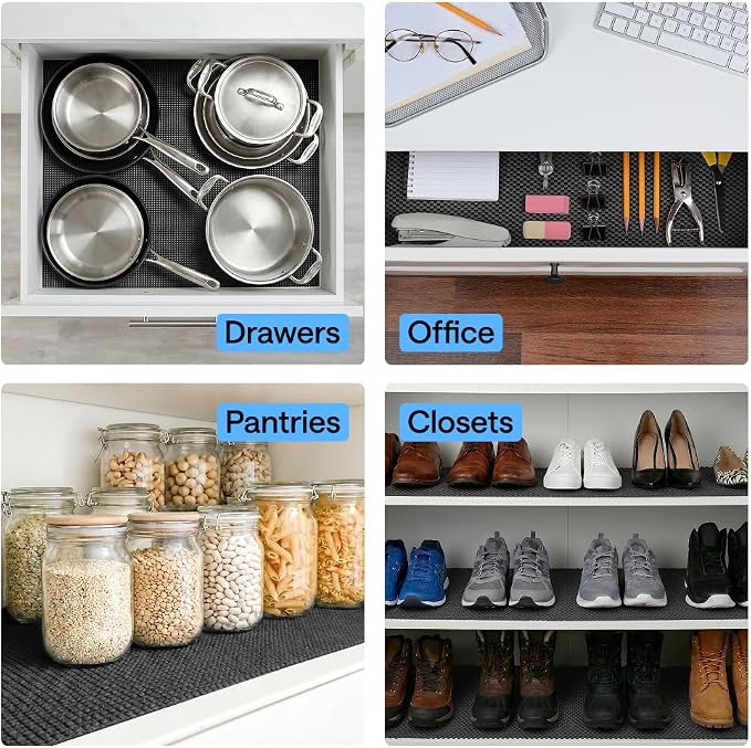 GORILLA GRIP powerGRIP Drawer Shelf and Cabinet Liner, Thick Strong Hold - Image 9