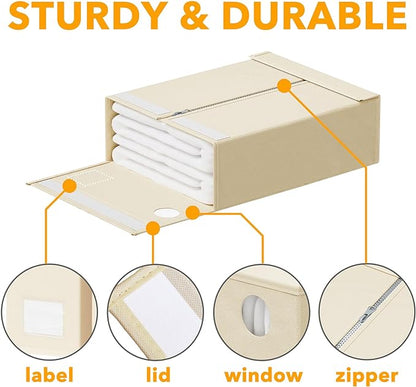 SpaceAid 8 Pack Bed Sheet Organizers and Storage, Foldable Sheet Organizer - Image 6