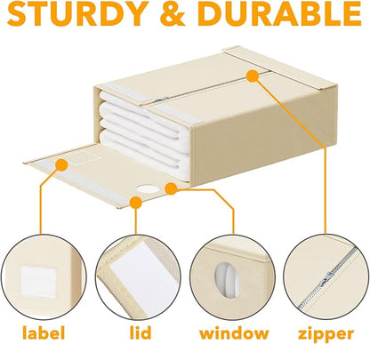 SpaceAid 6 Pack Bed Sheet Organizers and Storage, Foldable Sheet Organizer - Image 6