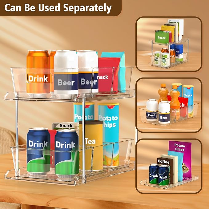 Fabspace Bathroom Under Sink Organizers and Storage, 2 Tier Vanity Countertop - Image 3