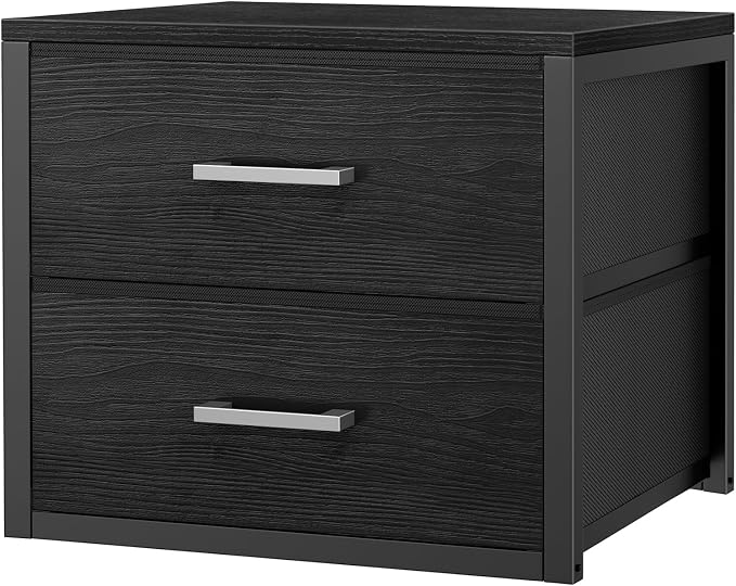 BOLUO Stackable Storage Drawers Closet Organizers and Storage Fabric Black 2 by BOLUO