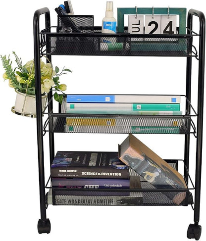 3-Tier Mesh Rolling Cart by OVICAR