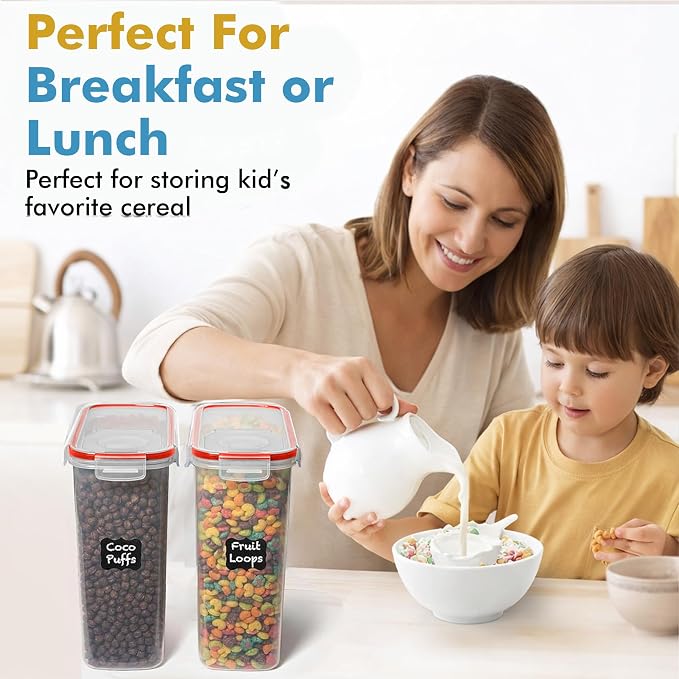 Shazo 2 Pack Small Airtight Cereal Containers Storage - Image 8