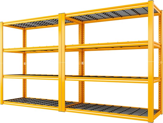 REIBII 40" W Yellow Garage Shelving by REIBII
