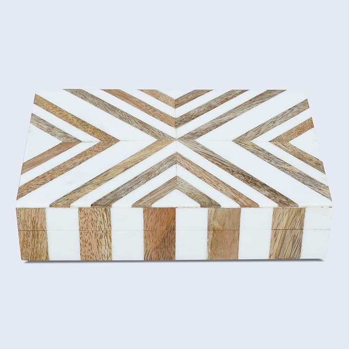 Handicrafts Home White Decorative Storage Box - Image 4