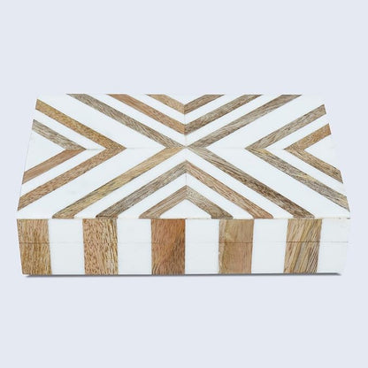 Handicrafts Home White Decorative Storage Box - Image 4