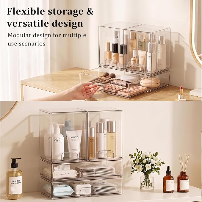 Clear Stackable Storage Drawers: Baby Bottle Storage Organizer, Acrylic Bottles - Image 4