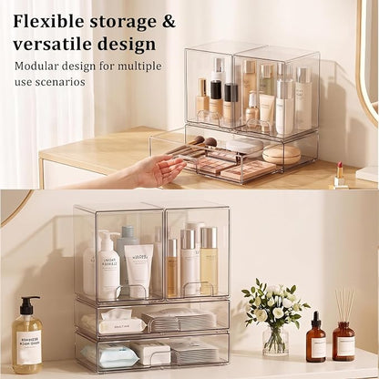 Clear Stackable Storage Drawers: Baby Bottle Storage Organizer, Acrylic Bottles - Image 4