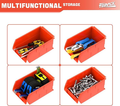 TORACK Wall Mounted Storage Bins, 16 Plastic Bins - Image 4