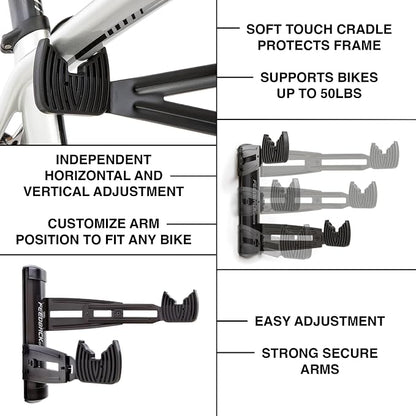 FEEDBACK SPORTS | Velo Wall Rack 2D Bike Storage | Bicycle Hangar Mount - Image 3
