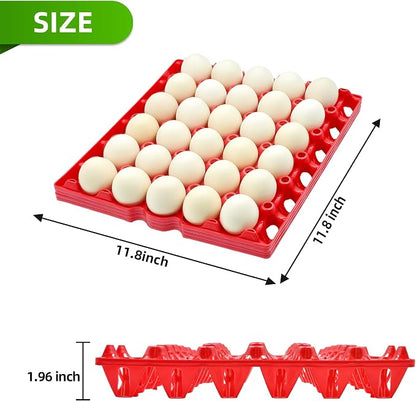 4-Pack Plastic Egg Tray Egg Crate, 30-Egg Flats - Image 2