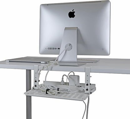 AEONS Universal Under Desk Cable Management Tray-Clamp Mount Hinged Swing - Image 8