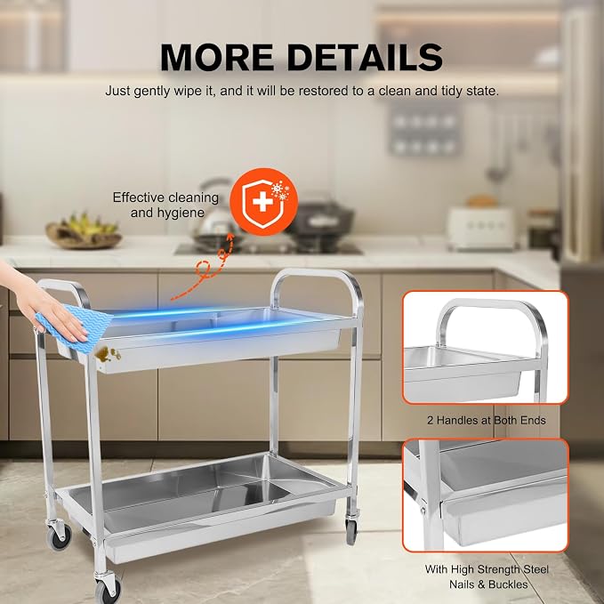 Stainless Steel Kitchen Cart - Image 2