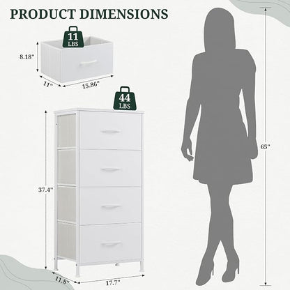 4 Drawers Dresser for Bedroom Fabric Storage Tower - Image 3