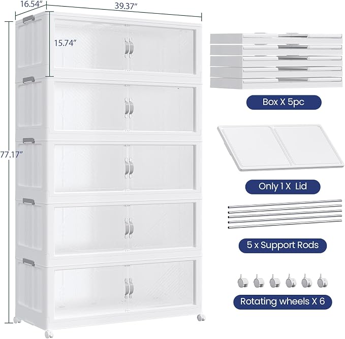 1600QT Extra Large Stackable Storage Bins - Image 2