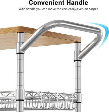 3 Tier Rolling Kitchen Carts - Image 6