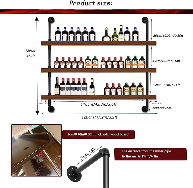 Solid Wood Wine Racks Wall Mounted - Image 2