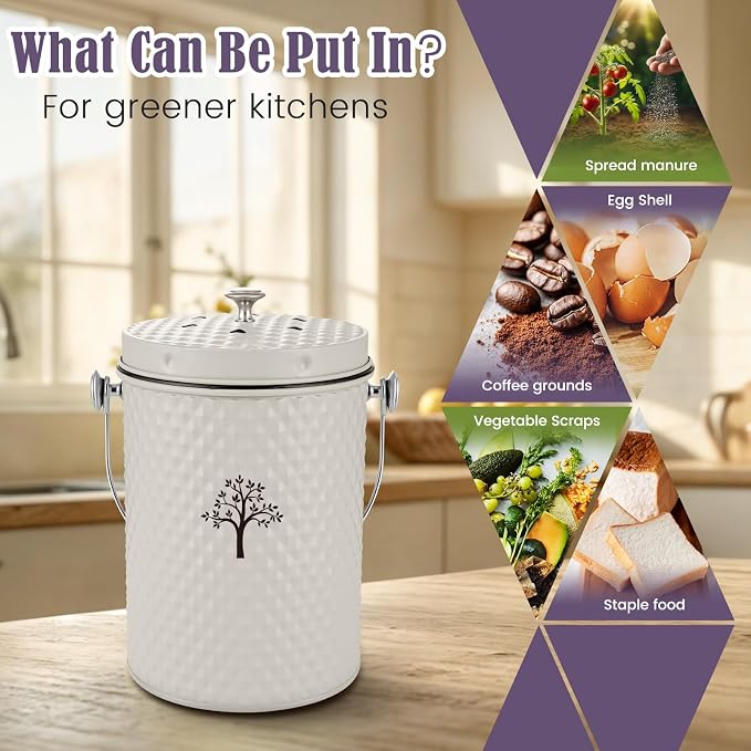 AOSION Countertop Kitchen Odorless Compost Bin - Image 5