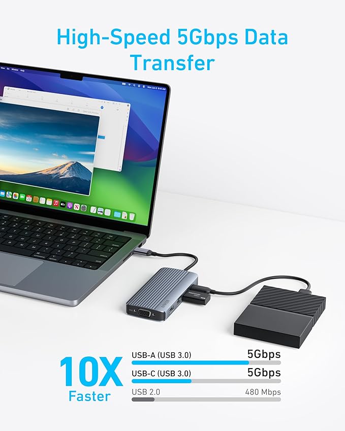 Anker 8-in-1 USB-C Hub, USB C Docking Station Triple Display Multi-Port Dongle - Image 4