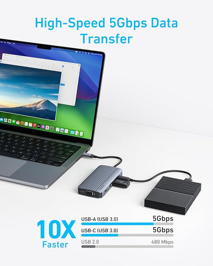 Anker 8-in-1 USB-C Hub, USB C Docking Station Triple Display Multi-Port Dongle - Image 4