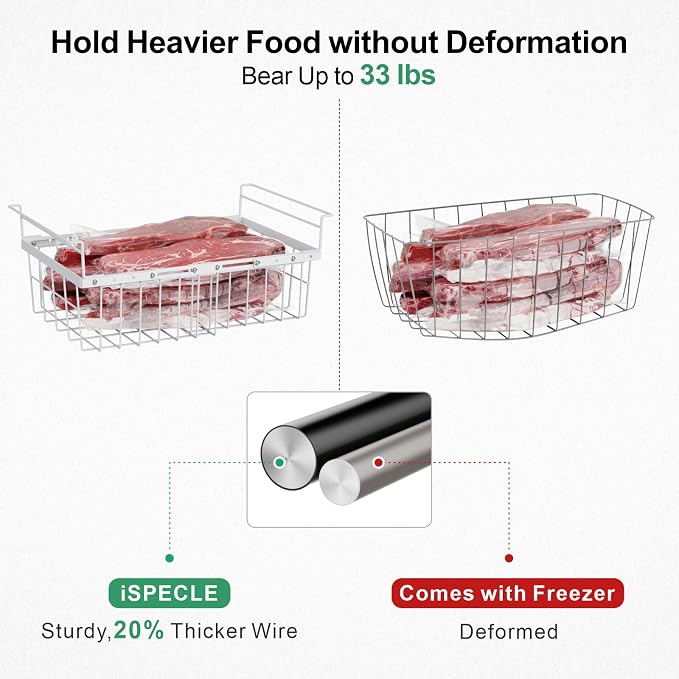 iSPECLE 2 Tier Freezer Rack Organizer - Image 6