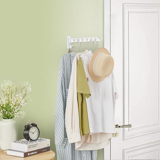 JOOM Wall Mounted Drying Rack, Foldable Clothes Hanger Rack - Image 2