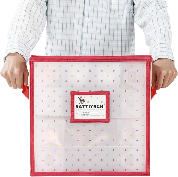 Sattiyrch Plastic Christmas Ornament Storage Box - Image 7