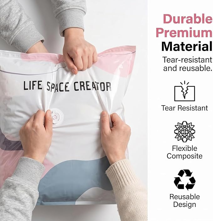 2PCS No Pump Vacuum Storage Bags, Upgrade Large Storage Compression Bags - Image 7