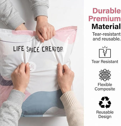 2PACK No Pump Vacuum Storage Bags, 2026 New Cube Compression Space Saver Bags - Image 7
