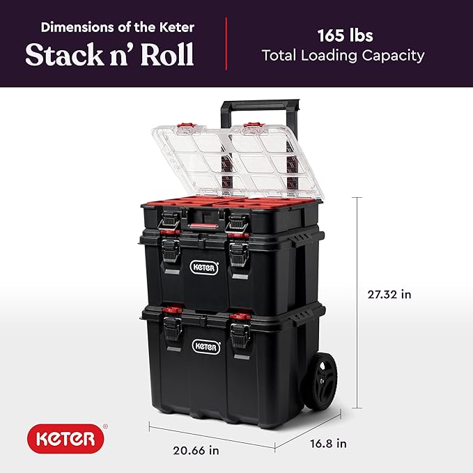 Keter Stack-n-Roll Modular Tools Organizer - Image 3