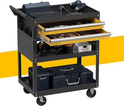 5-Tier Rolling Tool Cart on Wheels, Tool Storage Organizer - Image 8
