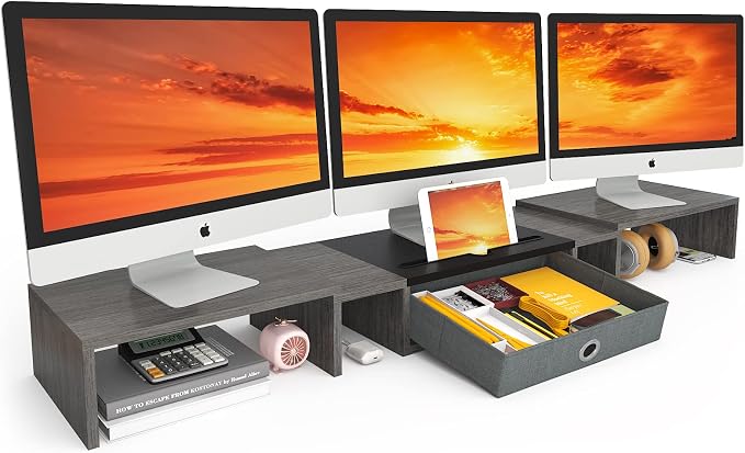 WESTREE Triple Dual Monitor Stand Riser by WESTREE