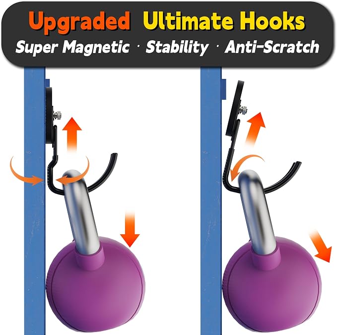 ULIBERMAGNET New Upgraded Extra Large Magnetic Hooks, 2 Pack Heavy Duty - Image 4