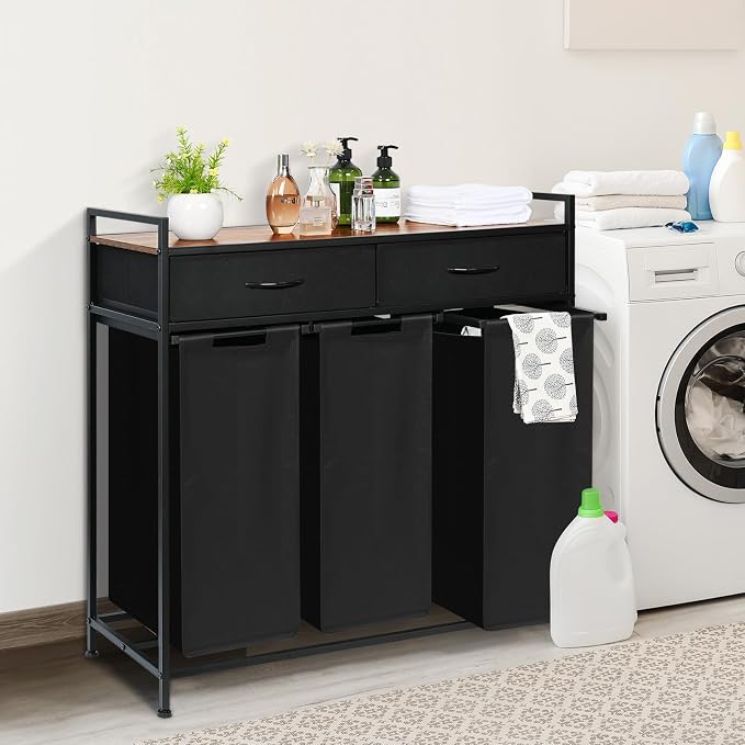 Laundry Sorter 3 Section, 180L Laundry Hamper Basket - Image 3