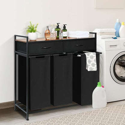 Laundry Sorter 3 Section, 180L Laundry Hamper Basket - Image 3