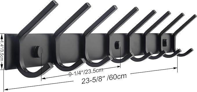 WEBI Coat Rack Wall Mounted, 8 Coat Hooks - Image 2