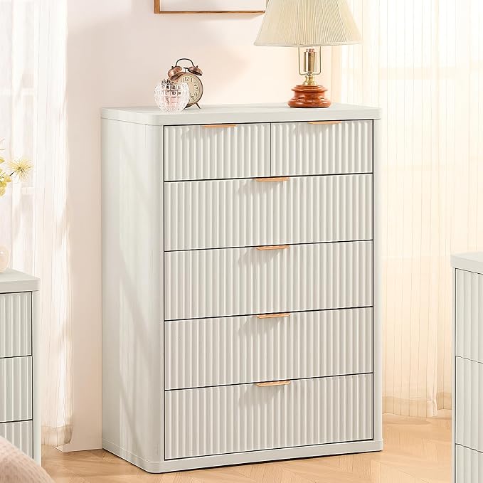 LEYAOYAO Fluted 6 Drawers Dresser - Image 4