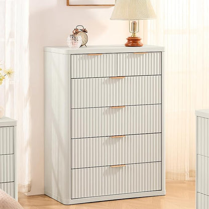 LEYAOYAO Fluted 6 Drawers Dresser - Image 4
