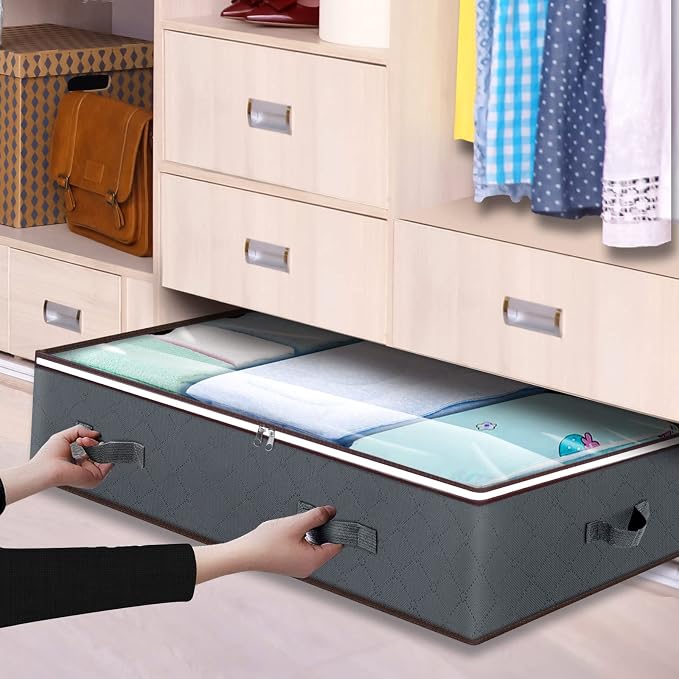 90L Under Bed Storage Containers, Large Capacity Underbed Storage Bags Organizer - Image 7